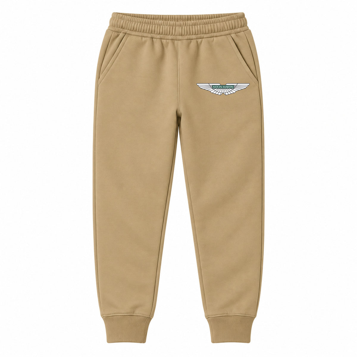Aston Martin youth jogger sweatpants in Khaki, Youth Large ages 10–12