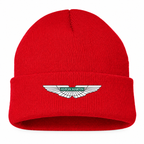 Men's Aston Martin Beanie Hat — Red — clean front main