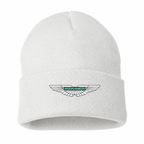 Men's Aston Martin Beanie Hat — White — clean front main