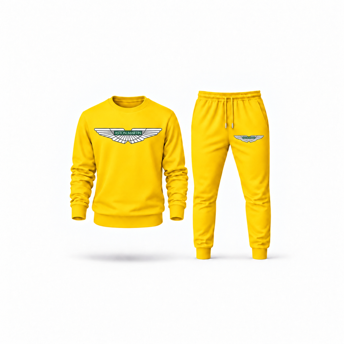 Men's Aston Martin Sweatshirt Joggers Set | Color: Yellow | Main