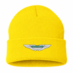 Men's Aston Martin Beanie Hat — Yellow — clean front main