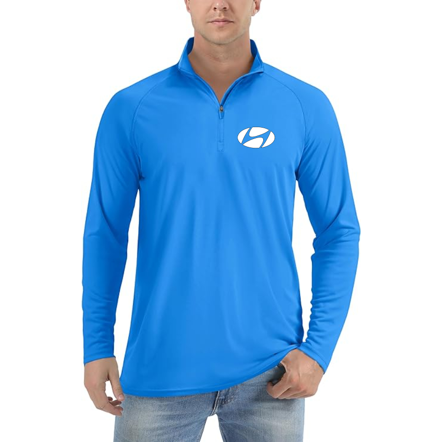 Men’s Hyundai Car NEW - Lightweight Quarter-Zip Athletic Shirt – Long Sleeve Performance Wear