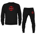 Men's Deadpool Marvel Superhero Crewneck Sweatshirt Joggers Suit