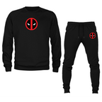 Men's Deadpool Marvel Superhero Crewneck Sweatshirt Joggers Suit