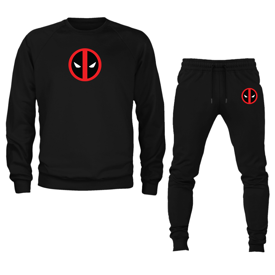 Men's Deadpool Marvel Superhero Crewneck Sweatshirt Joggers Suit