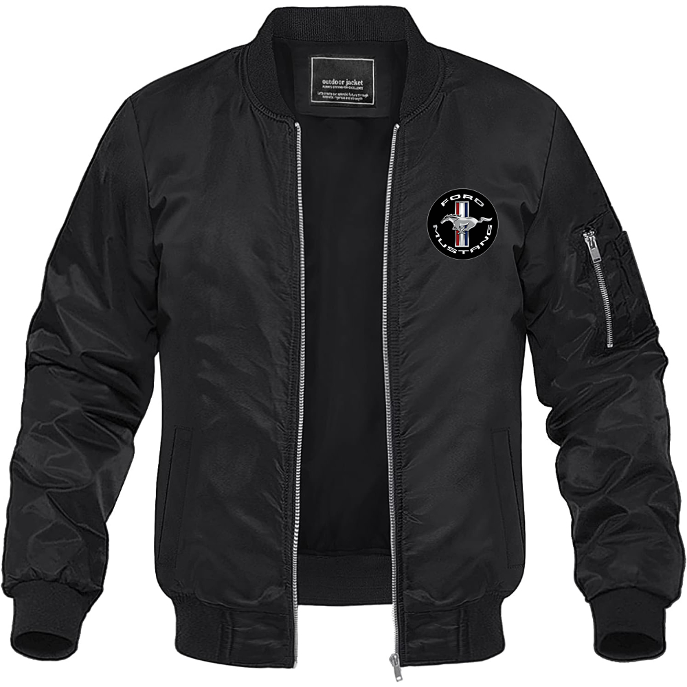 Men’s Ford Mustang Motorsport Car Lightweight Bomber Jacket Windbreaker Softshell Varsity Jacket Coat