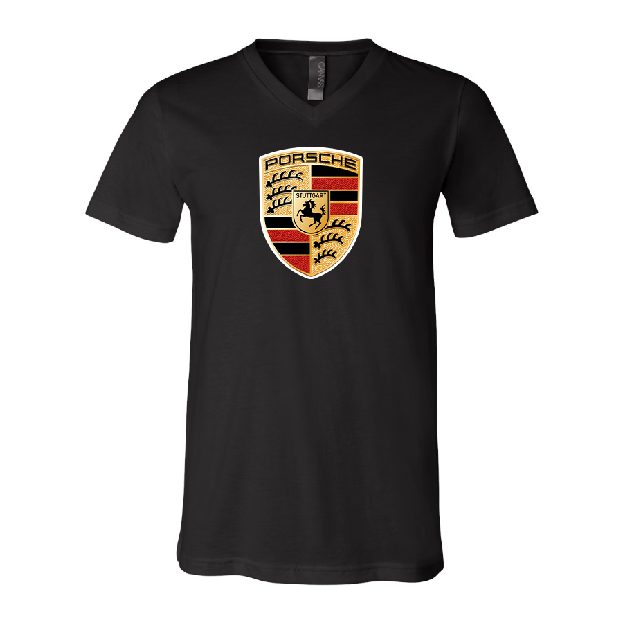 Men’s Porsche Car - BELLA + CANVAS - Jersey V-Neck Tee - 3005