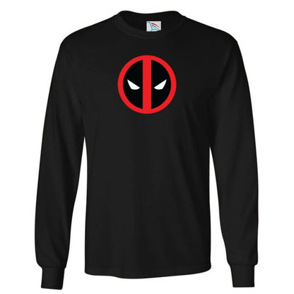 Youth kids Deadpool Marvel Superhero Long Sleeve T-Shirt