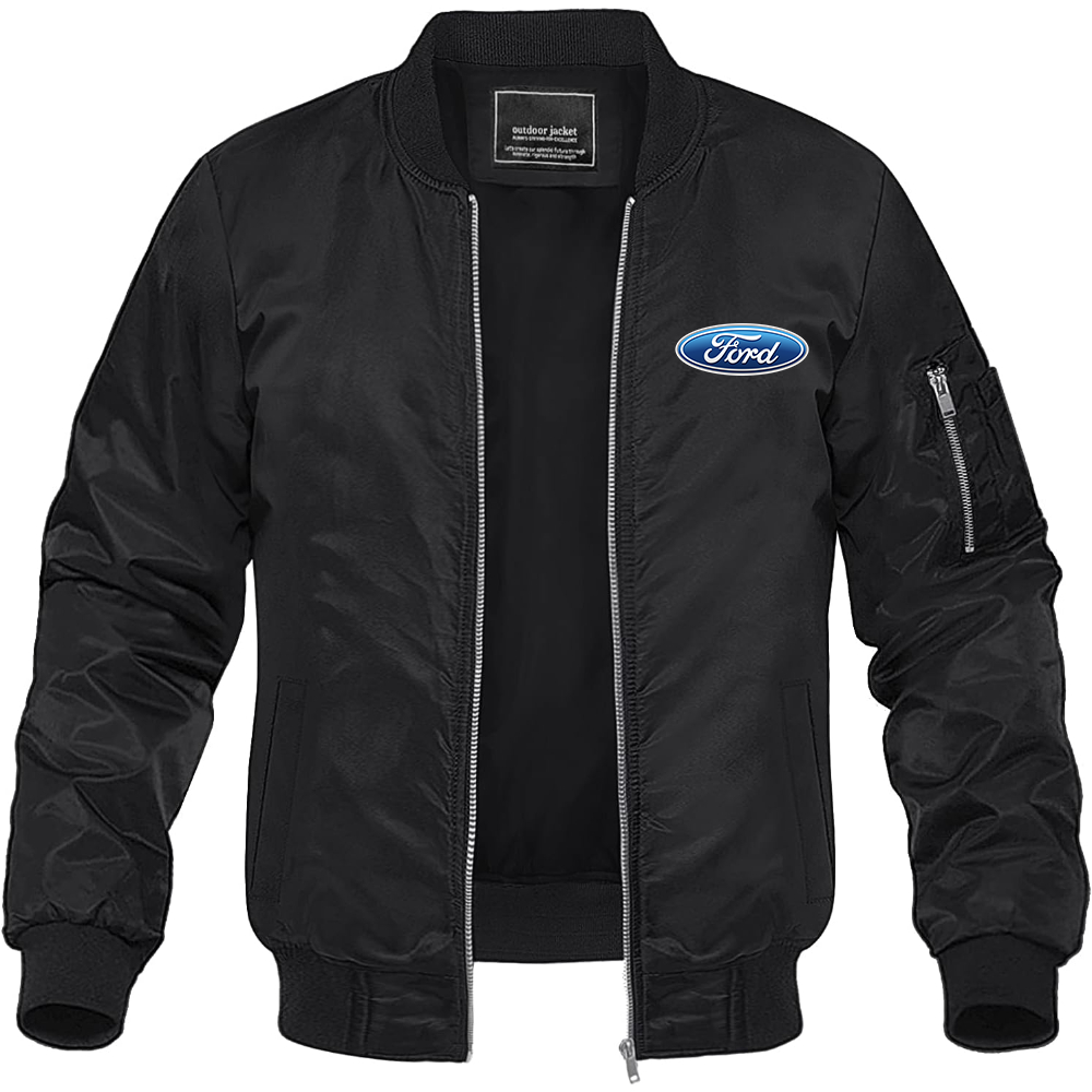 Men’s Ford Car Lightweight Bomber Jacket Windbreaker Softshell Varsity Jacket Coat