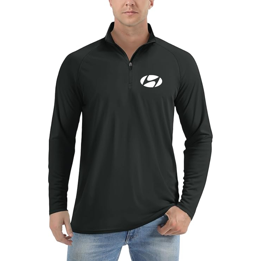 Men’s Hyundai Car NEW - Lightweight Quarter-Zip Athletic Shirt – Long Sleeve Performance Wear