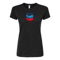 Women's Chevron Gas Station  Round Neck T-Shirt