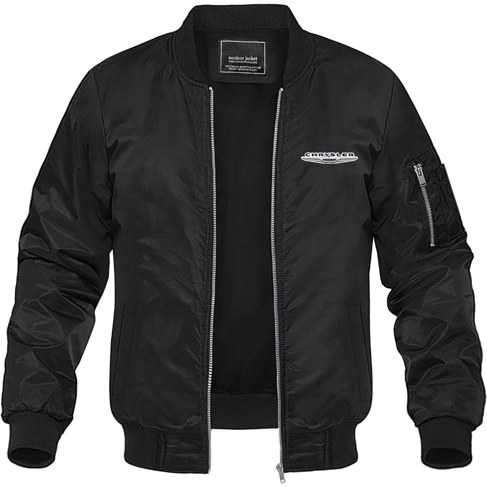 Men’s Chrysler Car Lightweight Bomber Jacket Windbreaker Softshell Varsity Jacket Coat