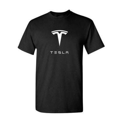 Men’s Tesla Motorsports Car Cotton T-Shirt