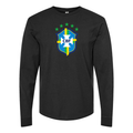 Youth Kids Brazil National Soccer Team Long Sleeve T-Shirt