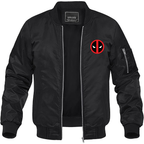 Men's Deadpool Marvel Superhero Lightweight Bomber Jacket Windbreaker Softshell Varsity Jacket Coat