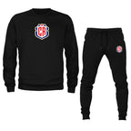 Men's Costa Rica National Soccer Team Crewneck Sweatshirt Joggers Suit