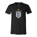 Men’s England National Soccer Team - BELLA + CANVAS - Jersey V-Neck Tee - 3005