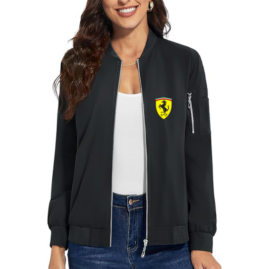 Women's  Ferrari Motorsport Car - Premium Bomber Jacket Outerwear
