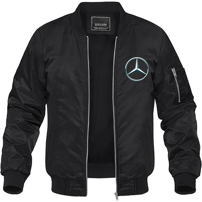 Men's Mercedes-Benz New Car Lightweight Bomber Jacket Windbreaker Softshell Varsity Jacket Coat