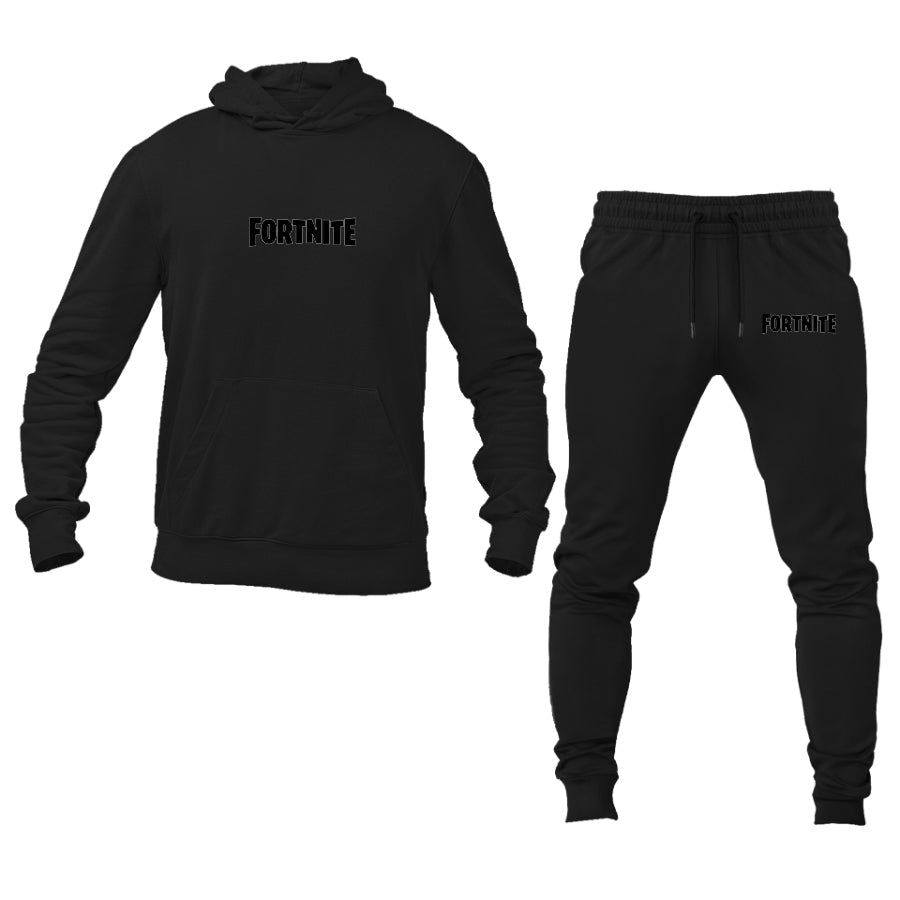 Men's Fortnite Battle Royale Game Logo Hoodie Joggers Set