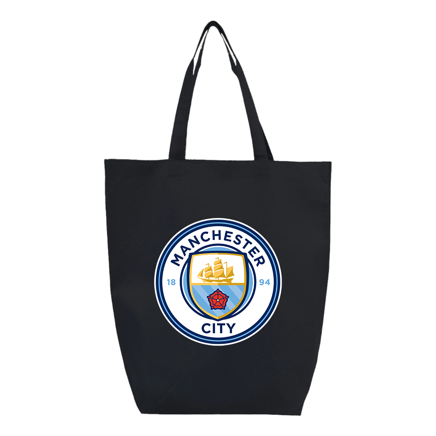 Manchester City Soccer - Q-Tees - Non-Woven Gusset Bottom Tote - Q1251