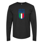 Youth Kids Italy National Soccer Long Sleeve T-Shirt
