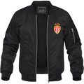 Men's AS Monaco FC Lightweight Bomber Jacket Windbreaker Softshell Varsity Jacket Coat