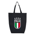 Italy National Soccer Team (Blue) (White) - Q-Tees - Non-Woven Gusset Bottom Tote - Q1251