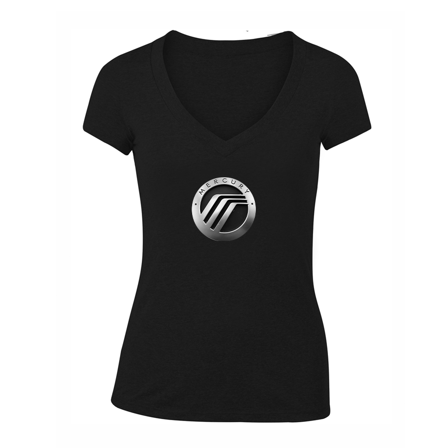 Women's Mercury Car V-Neck T-Shirt