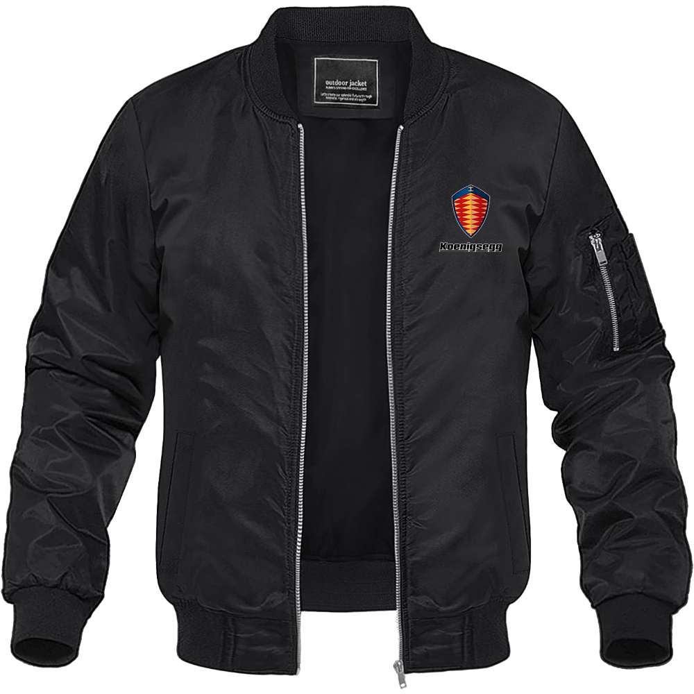 Men’s Koenigsegg Car Lightweight Bomber Jacket Windbreaker Softshell Varsity Jacket Coat