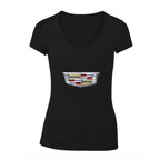 Women's Cadillac Car V-Neck T-Shirt