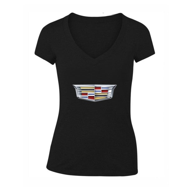 Women's Cadillac Car V-Neck T-Shirt