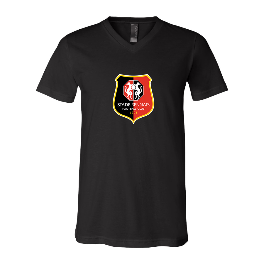 Men’s Stade Rennais FC - BELLA + CANVAS - Jersey V-Neck Tee - 3005