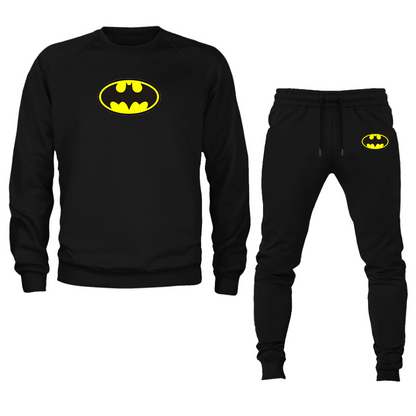 Men's DC Comics Batman Superhero Crewneck Sweatshirt Joggers Suit
