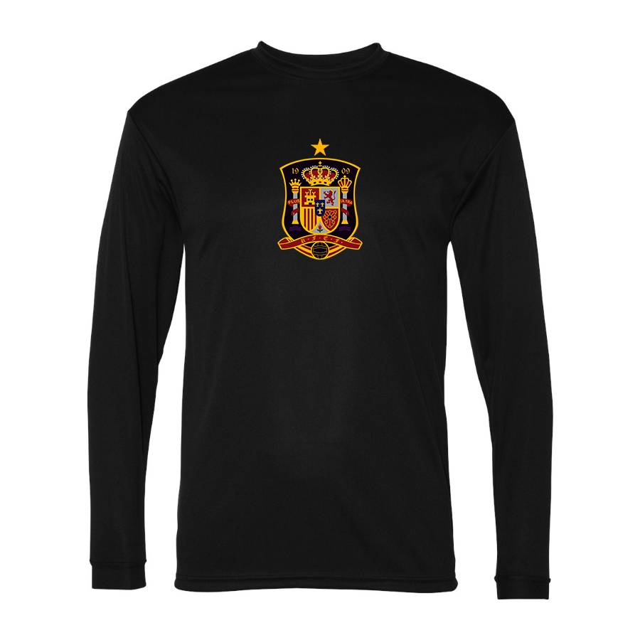 Men’s Spain National Soccer Team - C2 Sport - Performance Long Sleeve T-Shirt - 5104