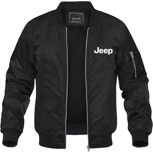Men’s Jeep Car Lightweight Bomber Jacket Windbreaker Softshell Varsity Jacket Coat