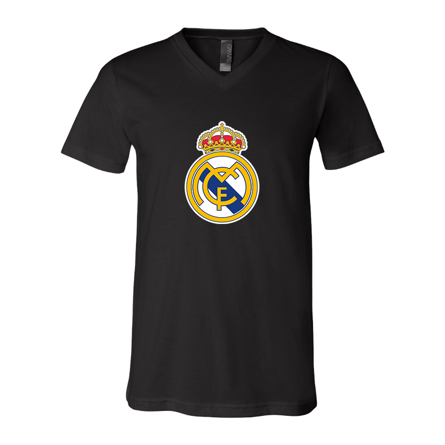 Men’s Real Madrid Soccer  - BELLA + CANVAS - Jersey V-Neck Tee - 3005