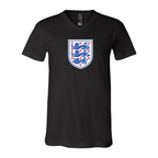 Men’s England National Football Team - BELLA + CANVAS - Jersey V-Neck Tee - 3005