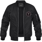 Men's Inter Miami FC Lightweight Bomber Jacket Windbreaker Softshell Varsity Jacket Coat