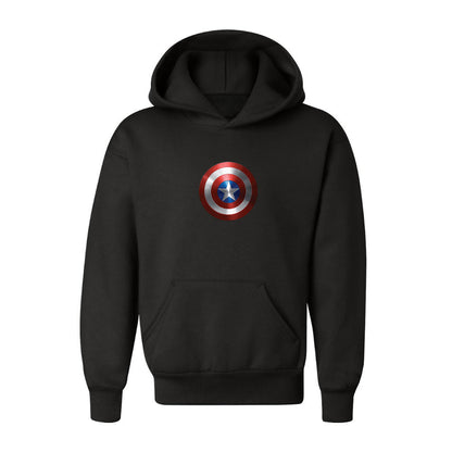 Youth Kids Captain America Superhero Pullover Hoodie