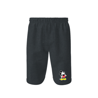 Men's Mickey Mouse Cartoon Athletic Fleece Shorts
