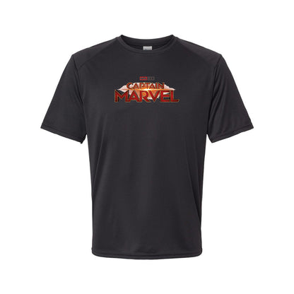 Youth Kids Captain Marvel Superhero  Performance T-Shirt