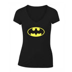 Women's DC Comics Batman Superhero V-Neck T-Shirt