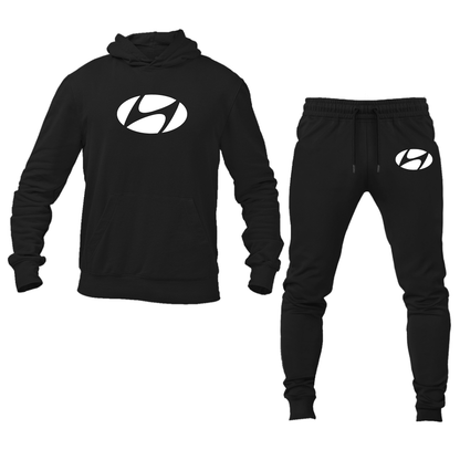 Men's Hyundai New Logo Car  Hoodie Joggers Set