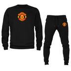 Men’s Manchester United Soccer Soccer Logo Crewneck Sweatshirt Joggers Suit