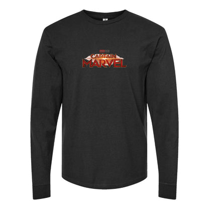 Youth Kids Captain Marvel Superhero  Long Sleeve T-Shirt