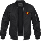 Men's Superman Superhero Lightweight Bomber Jacket Windbreaker Softshell Varsity Jacket Coat
