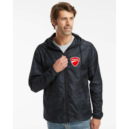 Men’s Ducati Motorcycle - Independent Trading Co. - Lightweight Windbreaker Full-Zip Jacket - EXP54LWZ