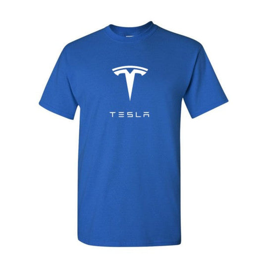 Men’s Tesla Motorsports Car Cotton T-Shirt