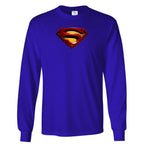 Men's Superman Superhero Long Sleeve T-Shirt
